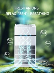1 件便携式空气净化器，烟味除臭剂，甲醛去除剂，负离子空气净化器，USB 供电，HEPA 过滤器，运行安静，适用于家庭、卧室、宿舍、办公室、浴室、酒店、圣诞礼物 - 彩色 - 查看 2