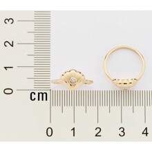 Anel concha banhado a ouro BRANCO; 513467 Rommanel