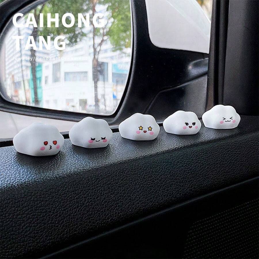 5 Phụ kiện trang trí hình đám mây phát sáng nội thất ô tô kiểu ngẫu nhiên - Nhiều màu - Xem 1
