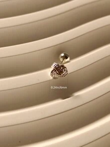 1 件/1 对耳钉 可爱扭球设计 搭配日常服装 派对配饰 高品质女士礼物