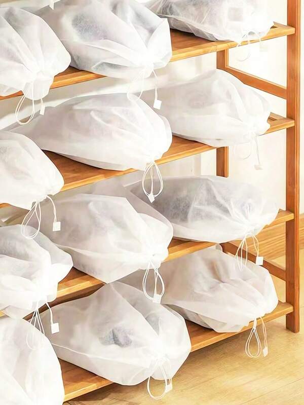 20 piezas Bolsa de almacenamiento para zapatos con cuerda, bolsa transparente para zapatos para viajes, bolsa impermeable portátil para empacar zapatos, bolsa de almacenamiento multifuncional, organizador de zapatos para hombres y mujeres, suministros de viaje, almacenamiento y organización para el hogar, dormitorio, Camiseta blanca de mujer, Pantalones negros de mujer, Ropa de invierno para señoras, Vestido, Ropa de invierno para señoras, Vestidos elegantes de mujer, Camisa blanca para señoras, Manga larga, Mono blanco para mujer, Vestidos de primavera para mujer, Atuendos de primavera para mujer, Primavera, Ropa de primavera, Minimalista, Blusas de verano