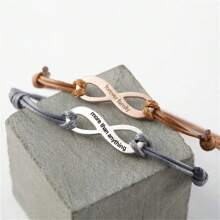 Custom Infinity Name Bracelet Personalized Rope Adjustable Bracelet Handmade Jewelry For Unisex Birthday Gift