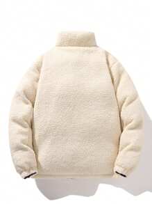 Men Long Sleeve Reversible Thick Padded Coat, Warm And Windproof Double-Sided Wear Coat, Fall/Winter - Black - View 2