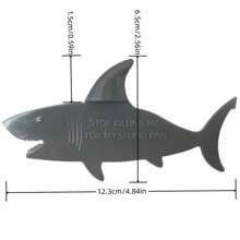 1pc Decorative Shark Bookmark, 3D Shark Page Marker Best Gifts Birthday - Grey - View 2