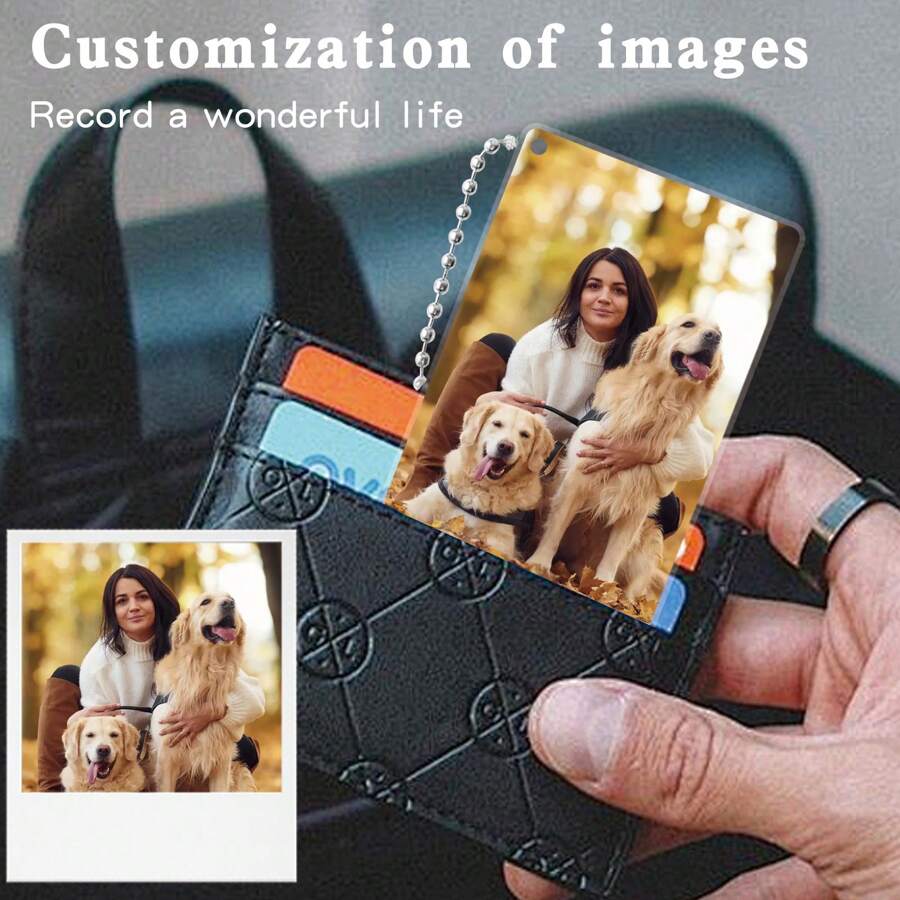 Customized Acrylic Photo Gift - Personalized Wallet Photo, Hanging Decor For Backpack, Purse, Elegant Couples And Family Gift, Anniversary, Valentine's Day - Decorative Art Style, No Electricity Needed Gifts Birthday Graduation