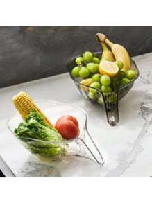 Quick Drain Basket Efficient Fruit Vegetable Washing For Home Kitchen - 黑色 - 查看 2