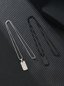1 pièce Collier pendentif en forme de cœur cubique en acier inoxydable à la mode pour hommes, adapté pour un port quotidien, Valentin