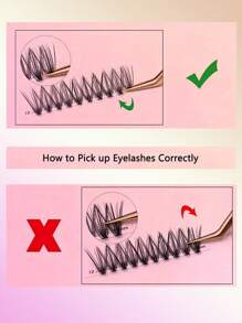 15 Rows 290pcs CC/D/DD Black Cluster Lashes, 60D+80D+100D Fluffy Style, Hot Melt, Faux Mink Eyelashes 0.07, Mixed Length 10-18mm Extra Long & Dense Segmented False Eyelashes