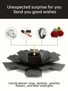 Handmade Hexagon Explosion Design Photo Album Box, Surprise Wedding Birthday Commemorative Gift Box (Requires Manual Assembly), Party Holiday Surprise Gift, Valentine's Day & Birthday Creative Gift Box, Multi-Layer Surprise Box, Valentine's Day Gift DIY Self-Adhesive Photo Album Box Scrapbook, Creative Handmade Photo Gift Box, Birthday Anniversary Wedding Gift - Multicolor - View 6