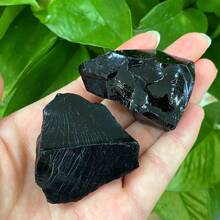 1pc/5pcs/10pcs Natural Black Obsidian Raw Stone, Obsidian/Quartz Crystal Chunks, DIY Crystal Accessories, Crystal Chakra, Crystal Decor, Spiritual Healing, Crystal Gift, Random Delivery