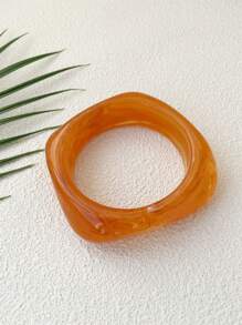 1pc Women's Minimalist Asymmetric Multicolor Semi-Transparent Bracelet, Fashionable & Versatile - Bracelet - View 3