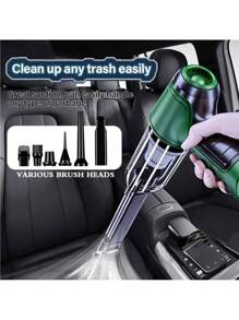 SUITU Máy hút bụi ô tô, máy hút bụi cầm tay mini không dây gia đình, máy hút bụi có thể sạc lại và tháo rời với bộ lọc HEPA, dụng cụ vệ sinh lực hút mạnh 4000PA, pin 4000MAh tuổi thọ dài, máy vệ sinh bàn phím ướt và khô cho ô tô/bàn phím/văn phòng/lông thú cưng trong nhà/máy tính lớn. - máy hút bụi mini không dây - Xem 12