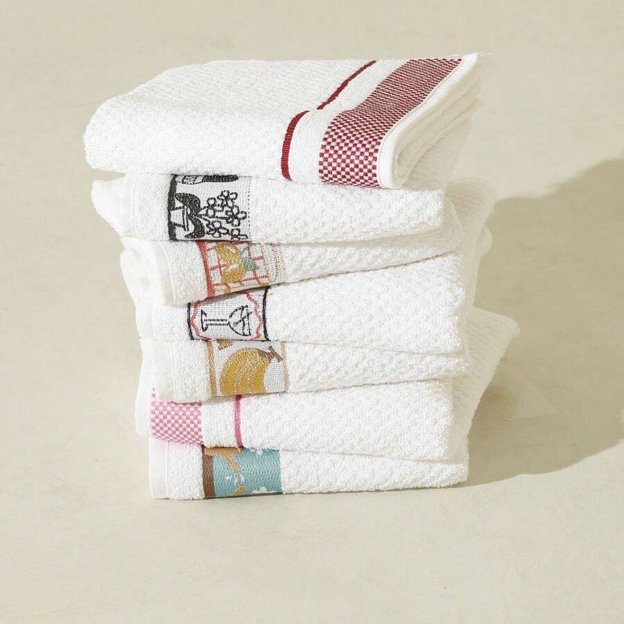Kit With 5 100% Jacquard Cotton Dishcloths, 45x70 Cm - Các loại - Xem 1