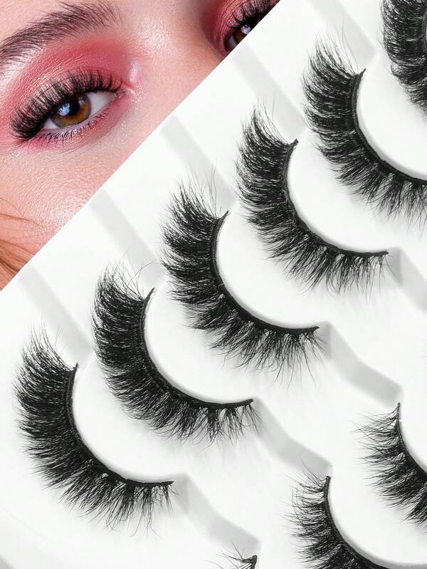 MAGEFY MAGEFY 7 Pairs Of Natural Full False Eyelashes,Thick Curling Fluffy Eyelashes For Party Use Manga Eyelashes, Travel Essentials