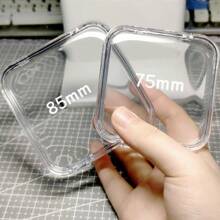 10 个亚克力透明收纳盒，指甲尖展示盒，适用于吊坠、徽章、工艺配件防尘方形保护盒、化妆品收纳盒、化妆品、带盖盒子、塑料收纳盒、收纳盒、化妆品展示、化妆品收纳盒、化妆品收纳盒、透明架子、化妆品收纳盒、女士礼物、桌面收纳、桌面整理、Byoma 护肤品、梳妆台化妆品、组织 - 彩色 - 查看 13