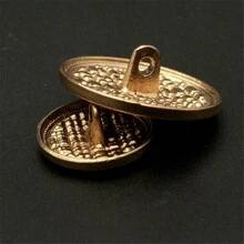 Vintage Antique Brass Buttons 10PCS - Multi-Size 15/20/25mm Circular Metal Sewing Buttons For Blazers, Cardigans, Shirt Cuffs (Spring Summer DIY Fashion Accessories) - Multicolor - View 6
