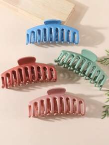 4 pinzas para el cabello de niña, pasadores para el cabello grandes antideslizantes, pasadores de plástico mates de colores de moda, accesorios para el cabello delgados y gruesos para uso diario