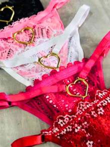 Women's Sexy Lace Heart Thong Panties With Adjustable Straps - Nhiều màu - Xem 2