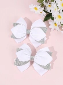 2 Stücke Haarbögen für Kleinkind Mädchen, Schwarz-Weiß Kuh Muster Haarbögen, glitzernde Schwalben-Schwanz Haarspangen, Haarstyling-Clips, Haar-Accessoires für Kinder und Teenager, geeignet für den täglichen Gebrauch, perfekte Geschenke für Kinder