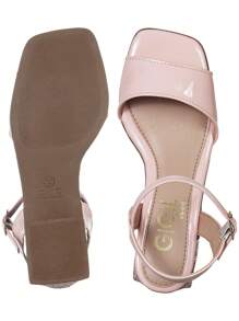 Girls' Sandals, Girls' Low Heel, Rhinestone, Shiny, Comfortable, Fashion, Little Heel, GiGiL Teen - Màu be - Xem 3