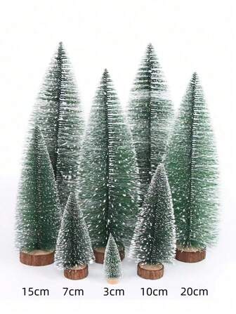 5pcs Mini Christmas Tree Decor For New Year & Christmas Party DIY Ornaments