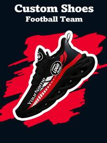 Women's Houston Football Designed Sneakers, Custom Logo Custom Name Customization Lightweight Comfortable Soft Bottom Sneakers For Women, Gym Training Breathable Tennis Shoes Unique Gift For Mom/Dad/Her/Him/Girlfriend/Boyfriend/Wife/Husband/Friend ﻿ - Black - View 7