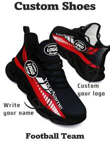 Women's Houston Football Designed Sneakers, Custom Logo Custom Name Customization Lightweight Comfortable Soft Bottom Sneakers For Women, Gym Training Breathable Tennis Shoes Unique Gift For Mom/Dad/Her/Him/Girlfriend/Boyfriend/Wife/Husband/Friend ﻿ - Black - View 2