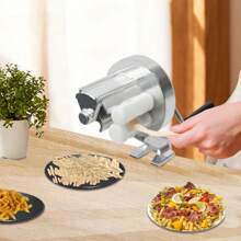 Pasta Maker Machine Nudelmaschine Manuell Edelstahl für Haushalten, Straßenständen, Restaurants, Geschäften, Kantinen, Supermärkten, Imbissbuden - Silber - Übersicht 5