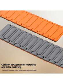 1 Stück Silikon Magnetarmband kompatibel mit Apple Watch Bändern 38mm 40mm 41mm 42mm 44mm 45mm 49mm Damen Herren Apple Watch Armband für Series 10 9 8 7 6 5 4 3 2 1 Ultra SE