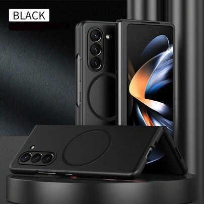 Phone Holder Magnetic Charging Phone Case, Compatible With Samsung Galaxy Z Fold6/5/4/3, Z Flip6/5/4/3, Matte Protective Cover, Premium High-End New Arrival Waterproof Shockproof Anti-Fall Scratch Resistant