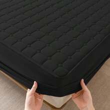 Waterproof Mattress Cover Box Waterproof Protector Single, Double, Queen And King - màu đen - Xem 2