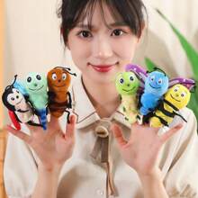 1pc Plush Finger Puppet Animals Set, Family Interactive Animal Toys, Holiday Gift - Multicolor - View 12