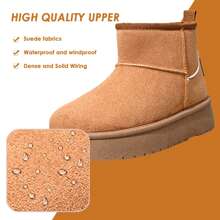 Ankle Boots For Women - Warm Boots Insole Women Boots - Anti-Slip Mini Platform Boots - Lightweight Winter Boots For Women - Snow Boots