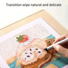 3pcs Oil Pastel Blending Stick Set, Includes Smudge Stick, Blending Stump, And Soft Pastel Blender Sponge Balls, 3 Styles, Washable, Essential Art Drawing Tools