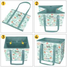 3Pk Reusable Grocery Bags, Shopping Totes, Foldable Shopping Bags With Reinforced Bottom, Sturdy Handles For Groceries, Storage Tote Bags For Daily Shopping, Large Capacity - Đi dạo mùa xuân - Xem 7