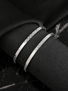 2/5/6 Bộ vòng tay bằng thép không gỉ thời trang và đơn giản dành cho nam thích hợp đeo hàng ngày Lễ hội và ngày lễ Giáng sinh Năm mới Ngày lễ tình nhân Quà tặng ngày lễ - Nhiều màu - Xem 16