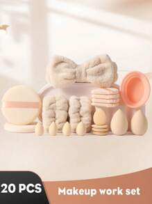 Bộ dụng cụ trang điểm 20/26/45/46PCS bao gồm: 1 túi đựng đồ vệ sinh cá nhân và mỹ phẩm đa năng có khóa kéo chống nước + Bộ cọ trang điểm 25PCS + 2 miếng bọt biển trang điểm + 4 miếng bọt biển trang điểm mini + 4 miếng mút tán phấn hình tam giác + 4 miếng mút tán phấn mini dạng đệm khí + 2 miếng mút tán phấn tròn + 1 dây buộc tóc + 2 dây đeo bát cầm tay + 1 dụng cụ vệ sinh cọ trang điểm, Bộ cọ, Bộ cọ trang điểm, Bộ cọ trang điểm, Bộ trang điểm hoàn chỉnh, Bộ cọ trang điểm, Bộ trang điểm hoàn chỉnh, Bộ cọ, Bộ cọ trang điểm, Bộ quà tặng trang điểm, Bộ - Nhiều màu - Xem 5