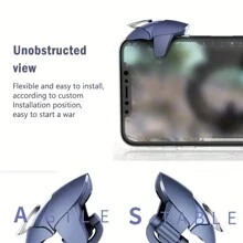 1pc Mobile Game Controller + 1pc Game Joystick Button Trigger, Mobile Game Trigger Assist Tool, Sensitive Shooting And Aiming Physical Buttons, Auto Trigger, Metal Model, Suitable For Mobile Games