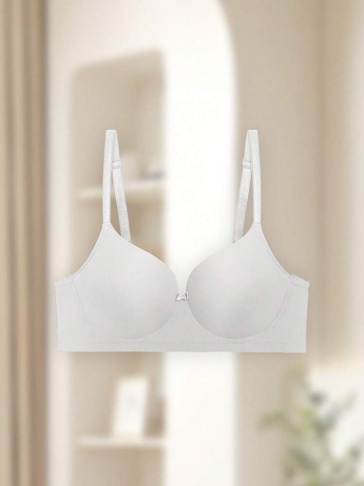 Áo ngực có gọng màu trắng cỡ lớn MIMILEMON dành cho nữ, nâng đỡ tốt, thoải mái, tạo dáng. - trắng - Xem 10