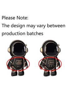 宇航员支架手机壳，可折叠电镀软壳防震保护套，适用于 17 16 15 14 13 12 11 XS XR X 7 8 Plus Pro Max Galaxy S25U S24 S23 A55 A54 A35 A25 A15 A16 A17 A06 A07、Redmi 9 10 12 13 14C T A Redmi Note 9 10 11 12 13 14、Redmi A5 电镀保护套 - 白色 - 查看 7