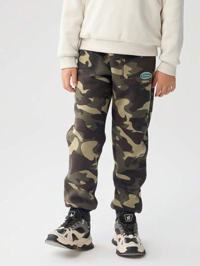 Balabala Tween Boys Thermal Lined Windproof Pants Thick Winter 2024 Pants