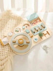 Đồ chơi vô lăng Montessori: Bảng bận rộn và biểu tượng xe cộ để thúc đẩy việc học sớm và sự phát triển vui vẻ - Nhiều màu - Xem 4