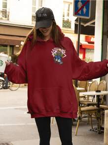 Alien ET Skate Streetwear Sweatshirt Print Over Premium Cotton Cang 0265 NERD VEST - Màu Tím - Xem 5