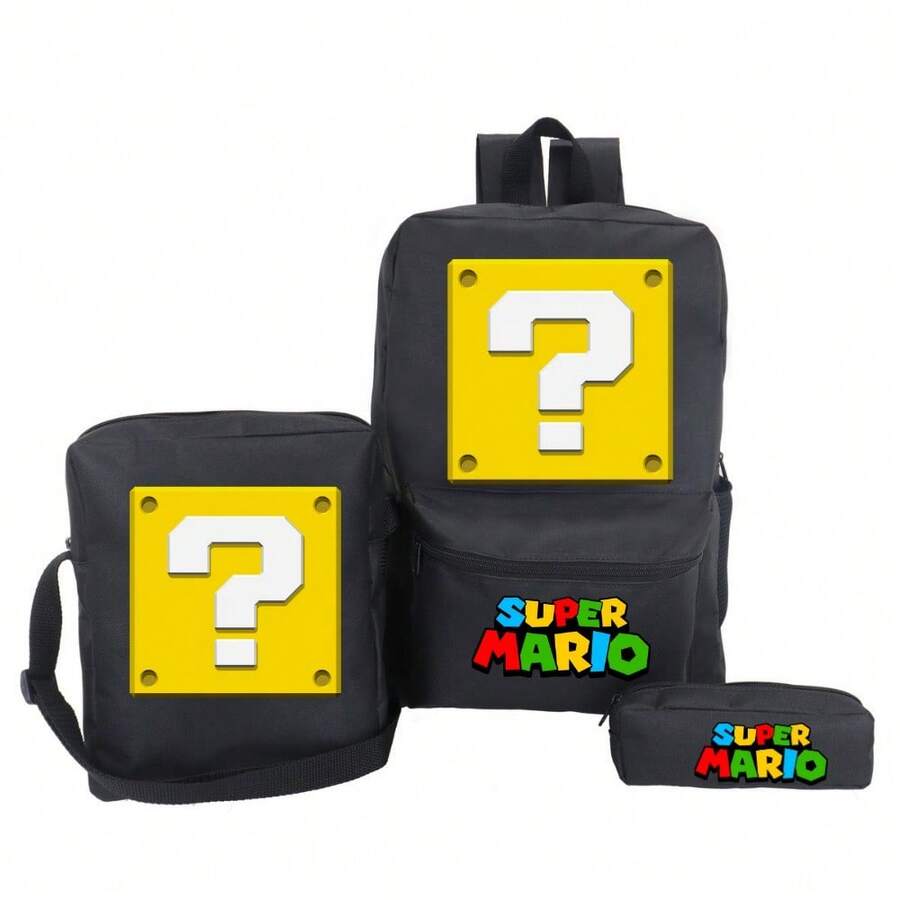 School Backpack, Lunch Box And Pencil Case Kit For Children With DTF Prints For Boys And Girls With Various Characters Back To School - 4 - 查看 1