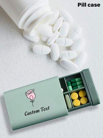 Personalized Medicine Pill Box Tablet Box Small Travel Essentials Medicine Box Small Tablet Dispenser