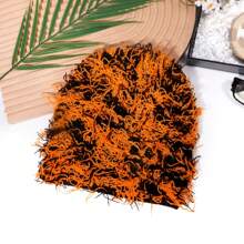 1pc Unisex Camouflage Fluffy Beanie Hat, Warm Thick Winter Cap For Men, Personalized Casual Outdoor Cycling Headwear Winter Christmas Hat Men Beanie Ski Hat Fall Outfit