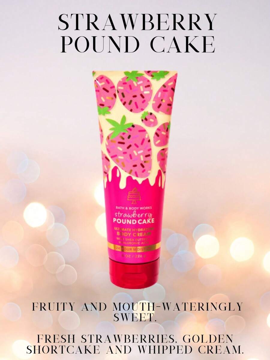 Bath And Body Works BBW Body Lotion Body Cream Body Care Fragrance - 草莓磅蛋糕 - 查看 1