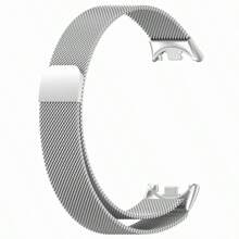 Pulseira de Malha Milanesa Compatível com Xiaomi Mi Band 9/8, Pulseira de Relógio de Metal Magnética em Aço Inoxidável para Substituição da Pulseira Mi Band 8/9