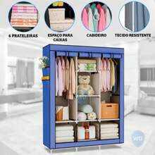 Portable Wardrobe Smart Closet Foldable Large Multipurpose Clothes Organizer LR-0195 - Black - View 3