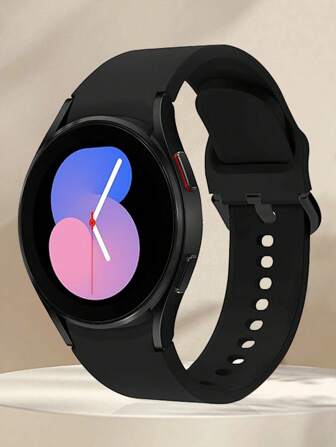 Compatible With Samsung Galaxy Watch 7 FE 6 5 4 Watch Band, 40mm/44mm Silicone Strap, Compatible With Samsung Watch 5 Pro 45mm/44mm, Watch 6 43mm, Watch 4 Classic 46mm, Outdoor Sports Waterproof Sweat-Proof, Black, For Women